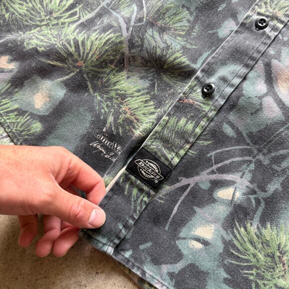Men's Vintage Dickies Camo West Camouflage Button Up Long Sleeve Shirt Sz XL VTG - Picture 7 of 7
